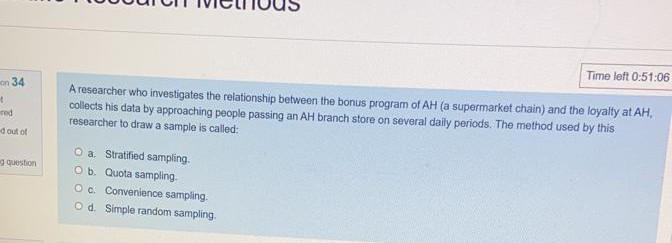 Time left 0:51:06 on 34 red dout of A researcher