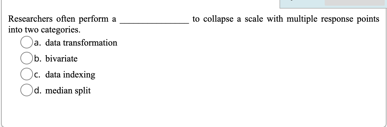 to collapse a scale with multiple response points