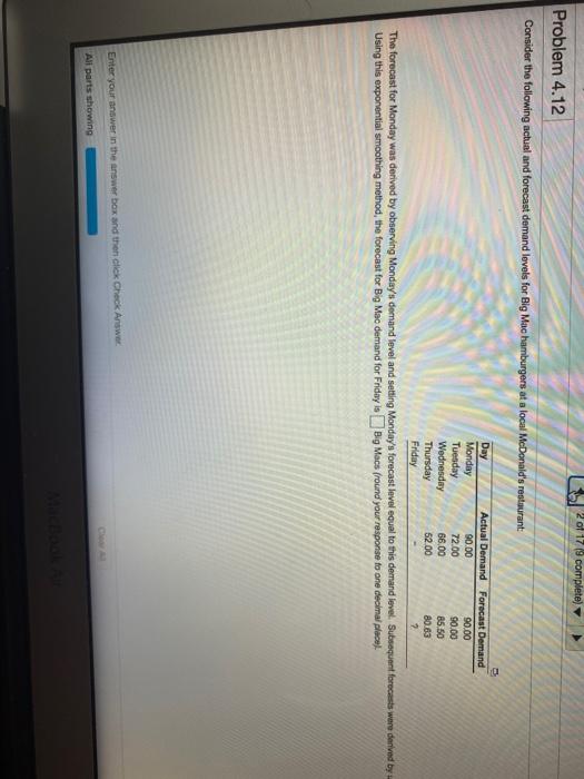 O Problem 4.12 Consider the following to and