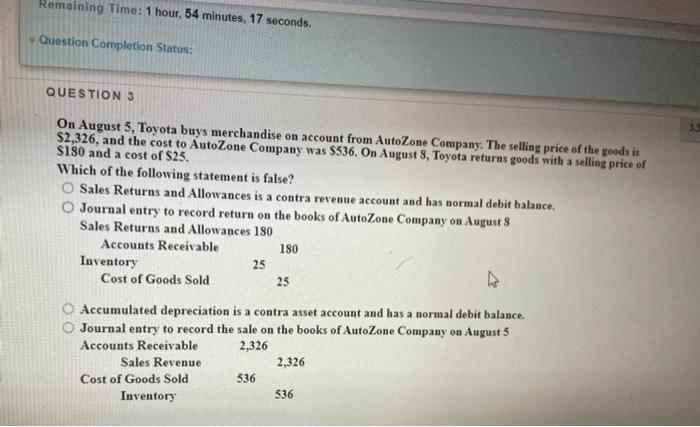 Remaining Time: 1 hour, 54 minutes, 17 seconds.
