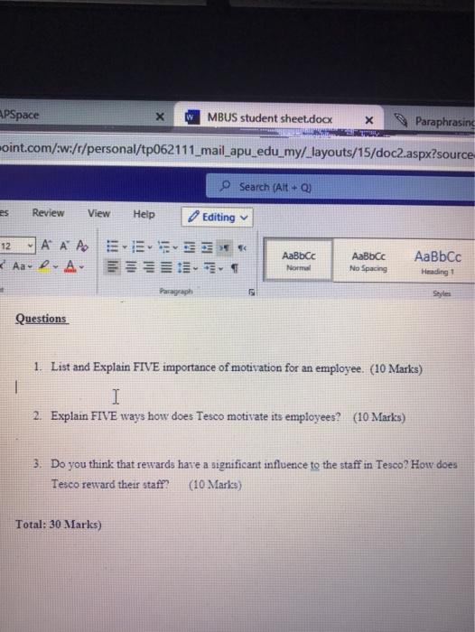 APSpace x MBUS student sheet.docx Paraphrasing