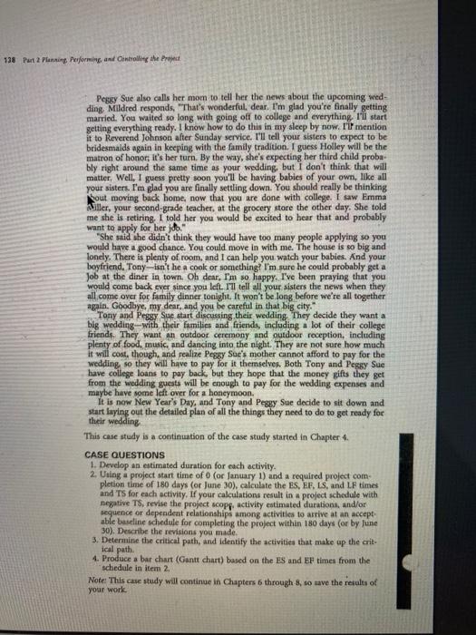 Answer 1-4 at the bottom of this case study