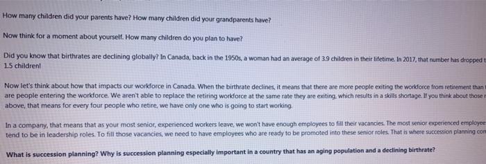 course name is HRM How many children did your