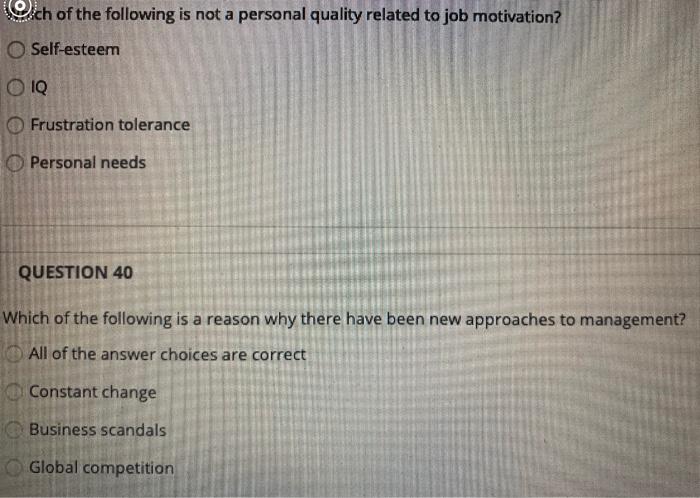 Och of the following is not a personal quality