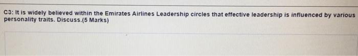 please note that its an "leadership" course C3: