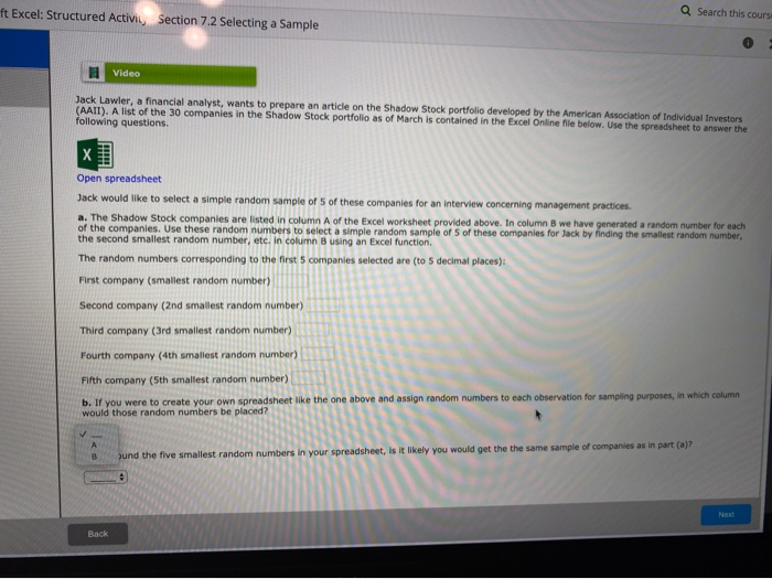 ft Excel: Structured Activity Section 7.2
