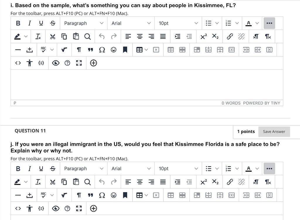 QUESTION 1 READ BEFORE CONTINUING. For answers in