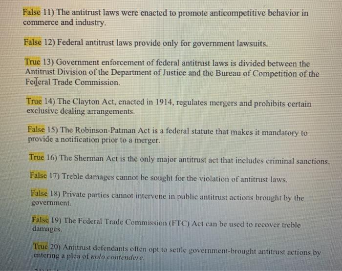 true or false please let me know if I need to