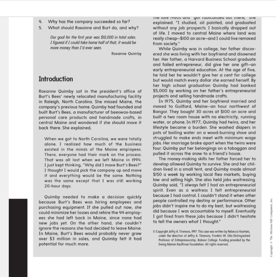 This assignment asks you to complete the case