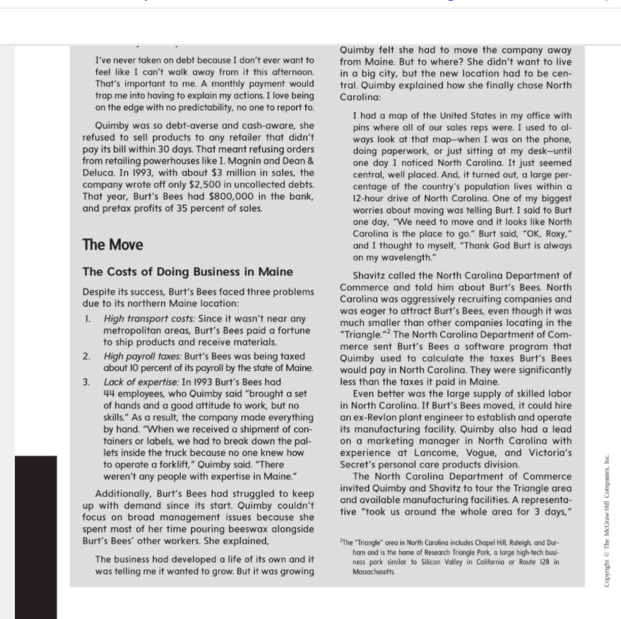 This assignment asks you to complete the case