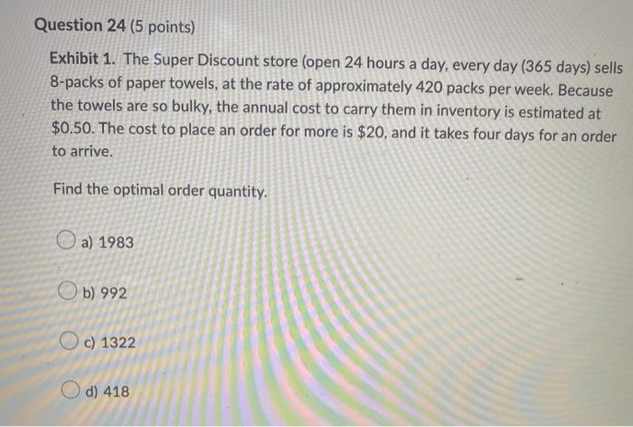 URGENT HELP PLEASE !!!! Exhibit 1. The Super