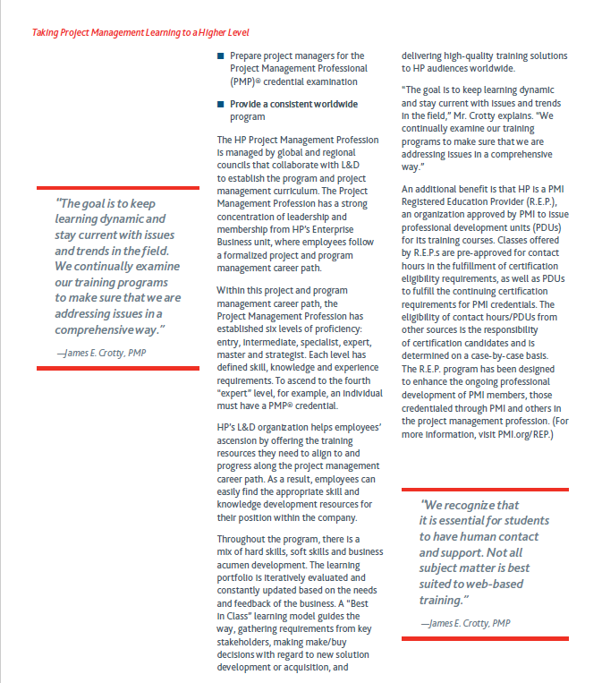 Read the case study and explain how Project