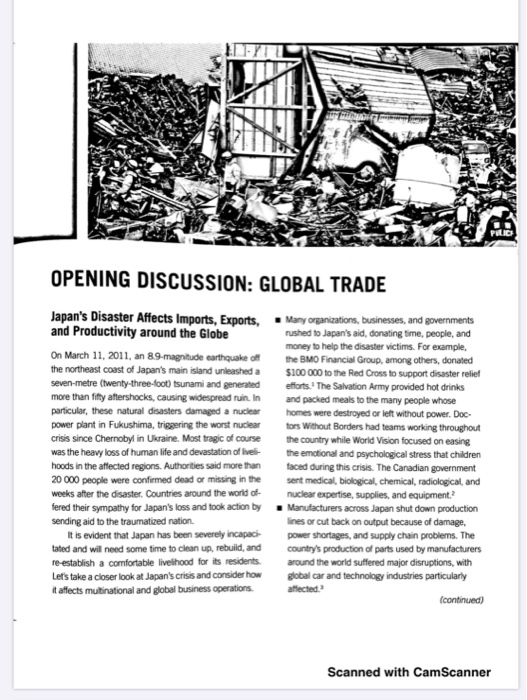 PHICS OPENING DISCUSSION: GLOBAL TRADE Japan's