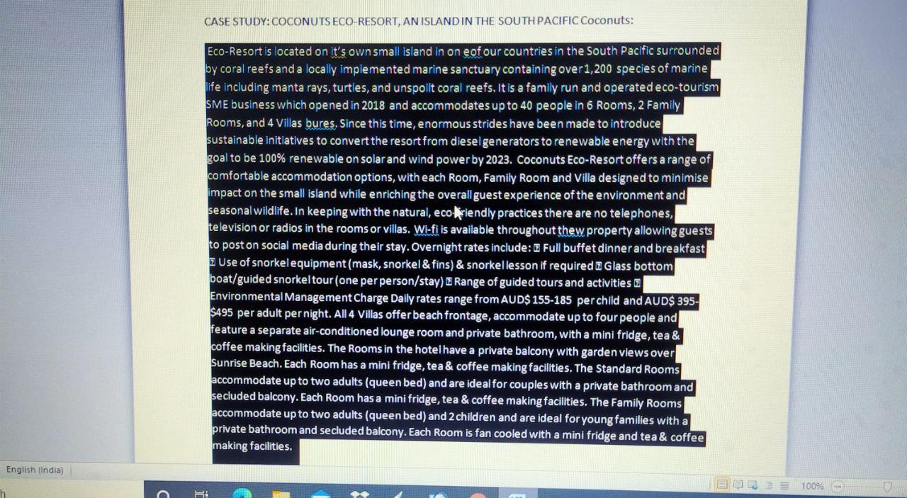 CASE STUDY: COCONUTS ECO-RESORT, AN ISLAND IN THE