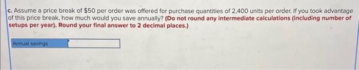 Determine the order quantity and reorder point.