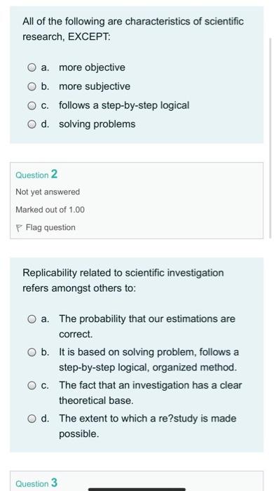 All of the following are characteristics of