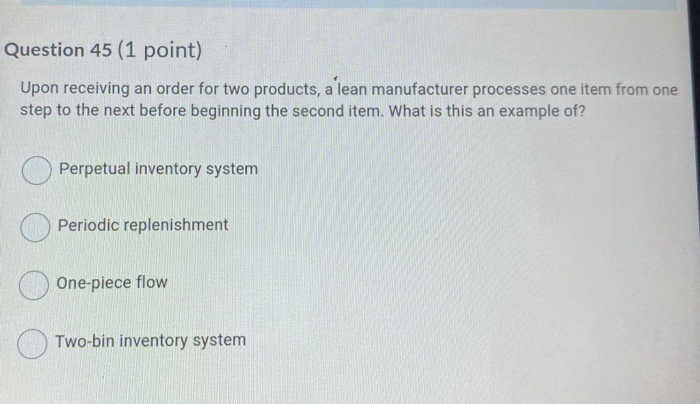 ques 45 Question 45 (1 point) Upon receiving an