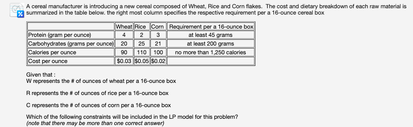 Multiple constraints to this answer Please answer