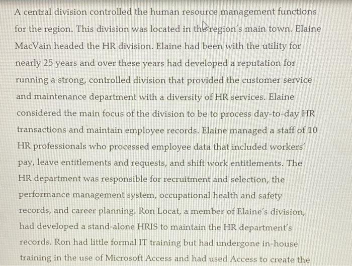 Integration and Transfer of HR Functions Using