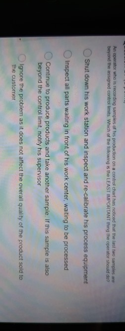 An operator who is recording samples of his