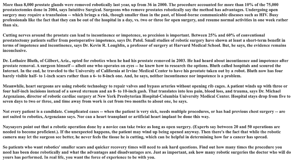 The Robot Is In -- And Ready To Operate More and