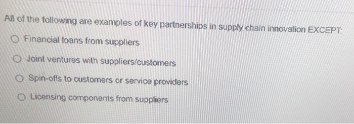 All of the following are examples of key