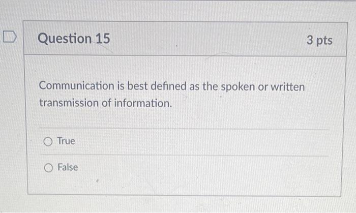 please answer all D Question 13 3 pts The