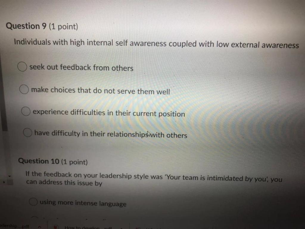 Question 6 (1 point) Learning can only take place