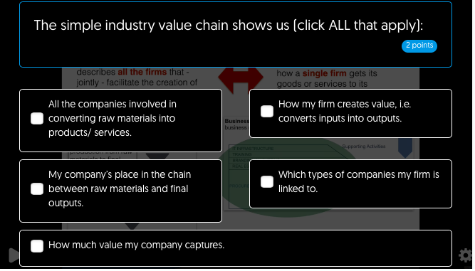The simple industry value chain shows us (click