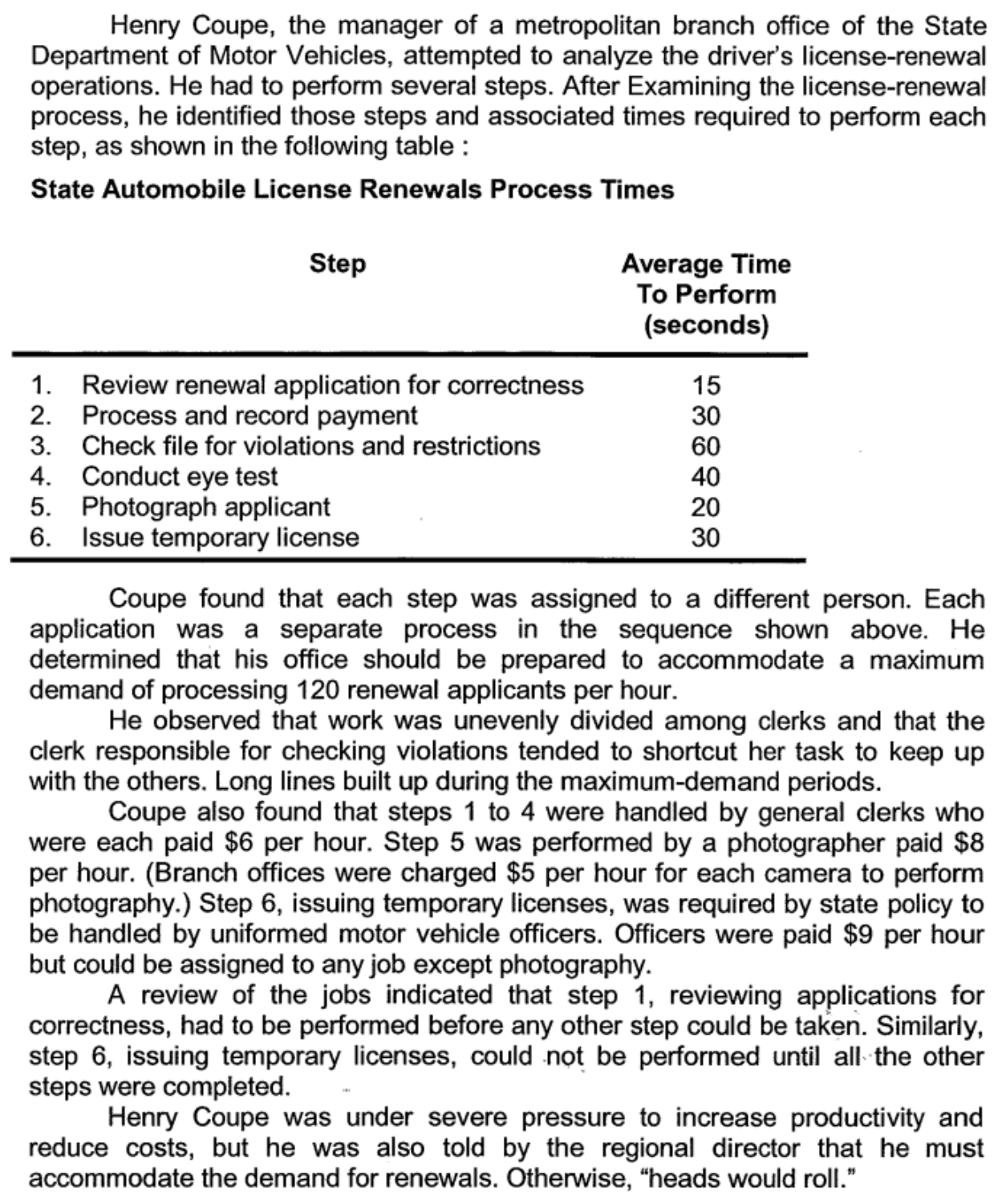 Question: Design 1 product layout with 3 work