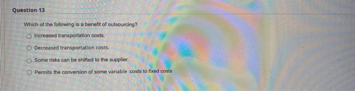 Question 11 2 Strategies to address supply chain