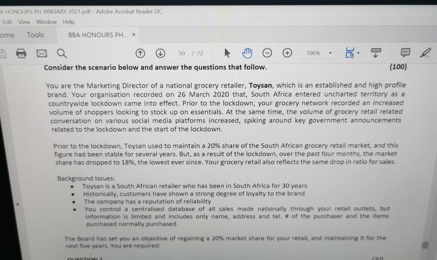 Provide a detailed environmental scan using the