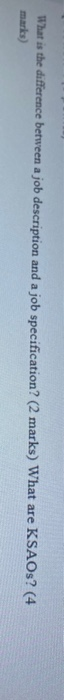What is the difference between a job description