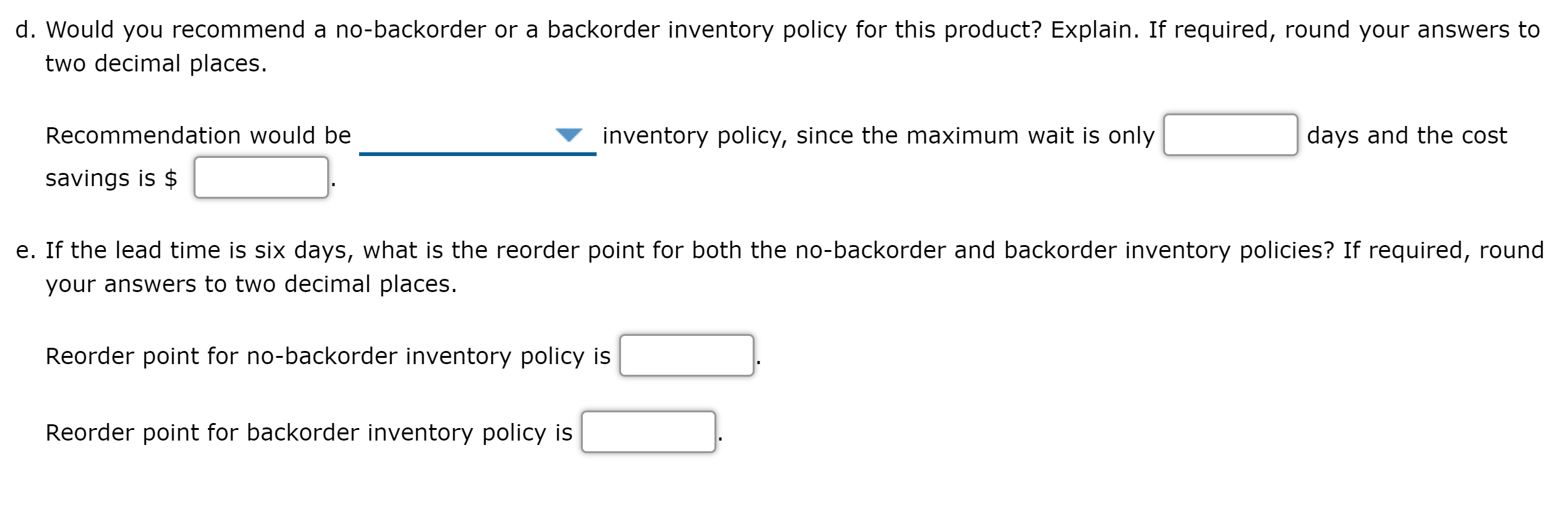 Problem 10-19 (Algorithmic) The A&M Hobby Shop