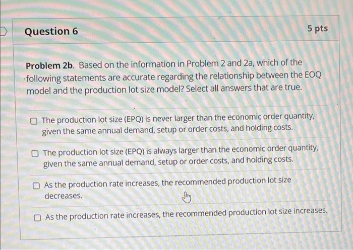 Problem 2. (15 points) Assume that a production
