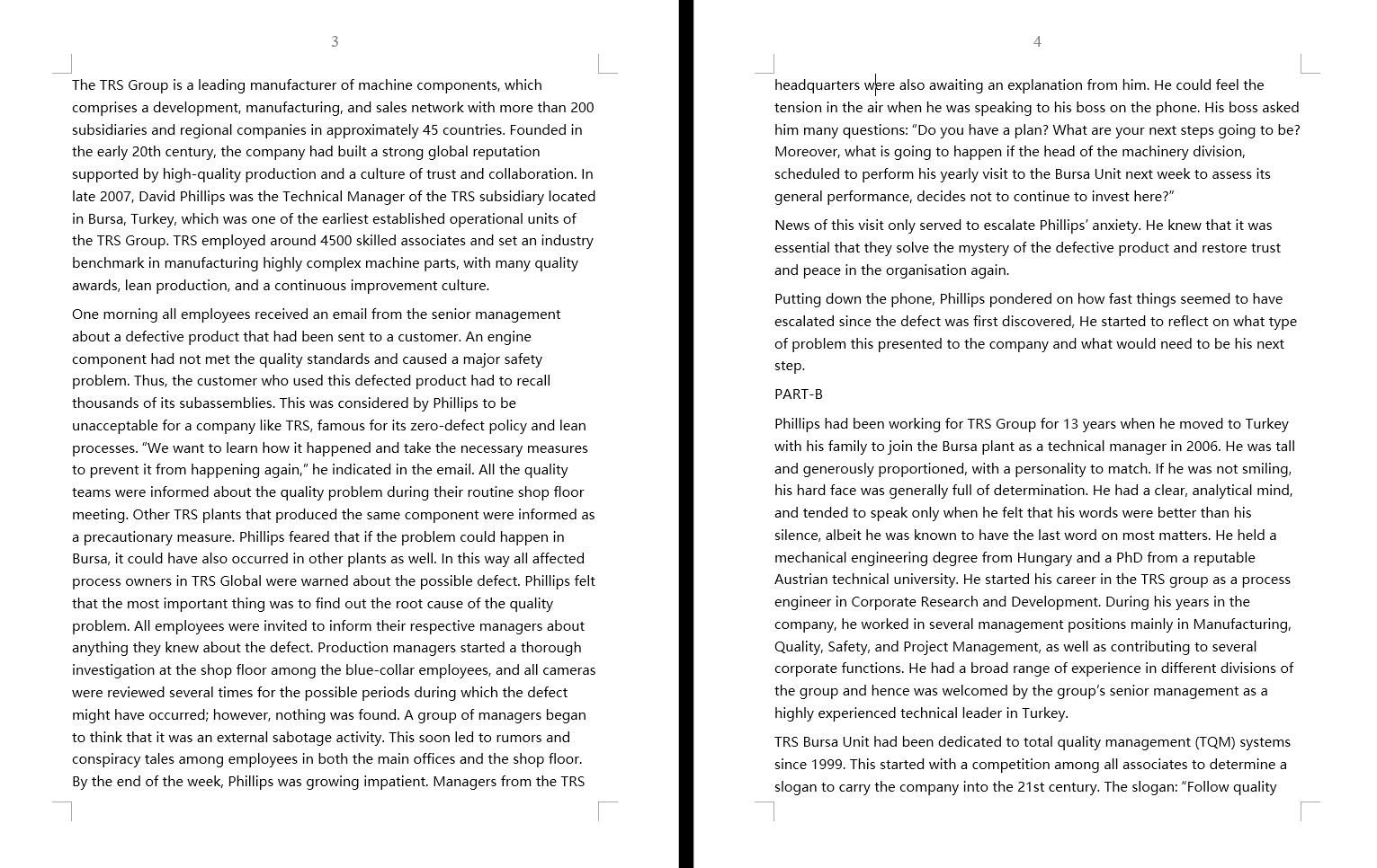 Please read the case, then answer the questions