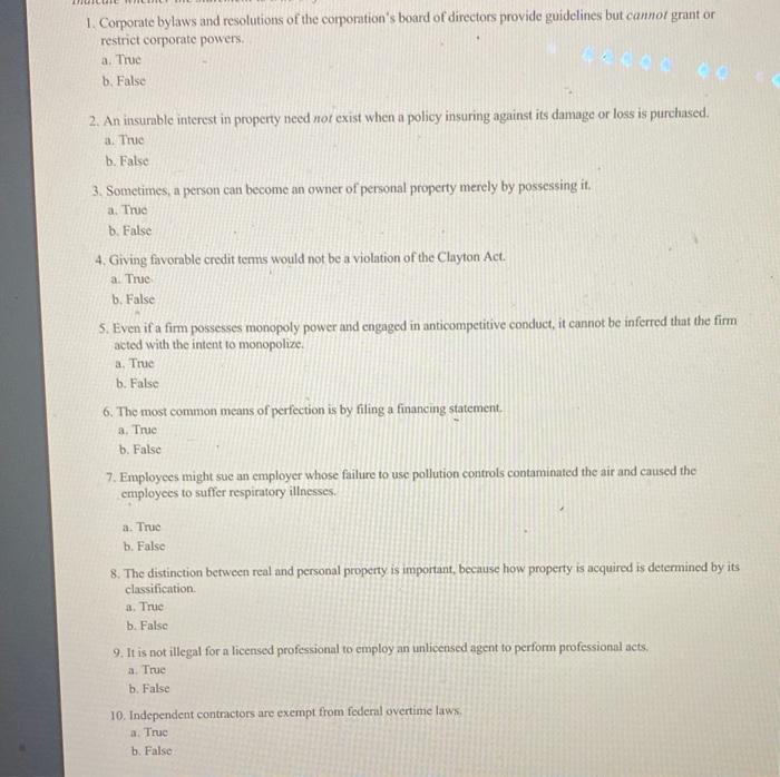 1. Corporate bylaws and resolutions of the