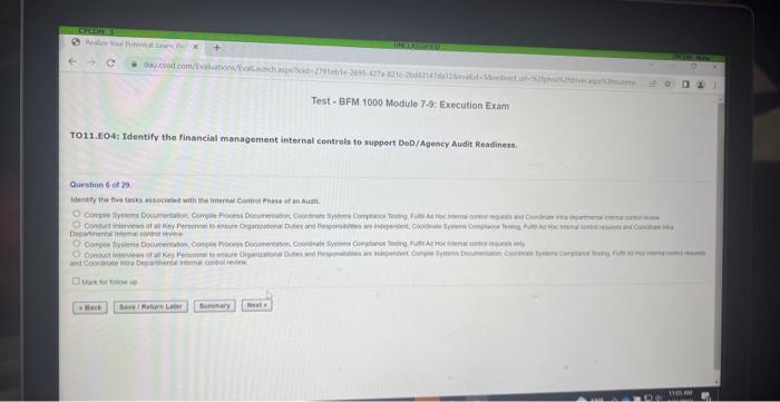 TO11.EO4: Tdentify the financial management