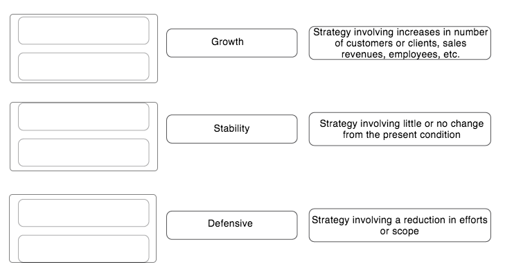 Three Common Grand Strategies Organizations