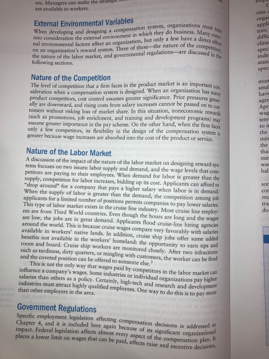 What are the important external and internal