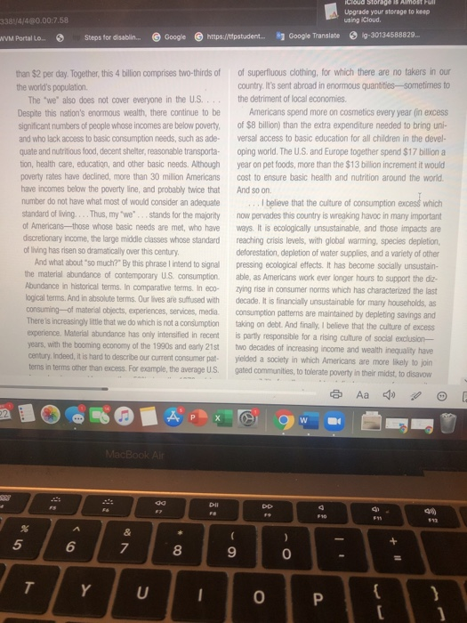 READING 6.3 Why Do We Consume So Much? JULIET B.