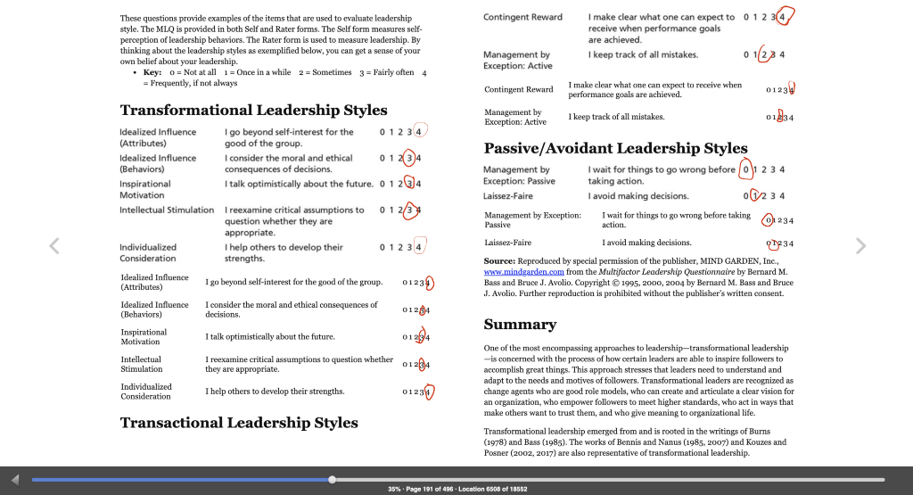 Instructions 1. Complete the MLQ 5X-Short