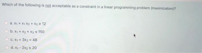 Which of the following is not acceptable as a