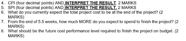 Project Planning Data Your project consists of
