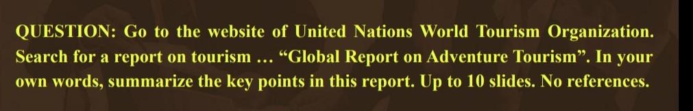 Only send me the key points of Global report On