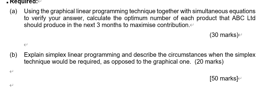 1. Question 1 + 2 t 2 ABC Ltd produces two luxury