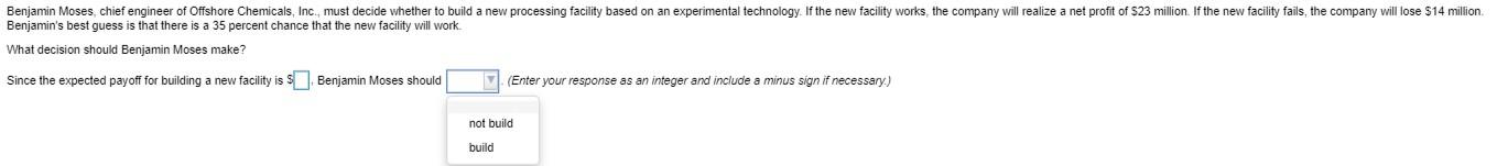 Benjamin Moses chief engineer of Offshore