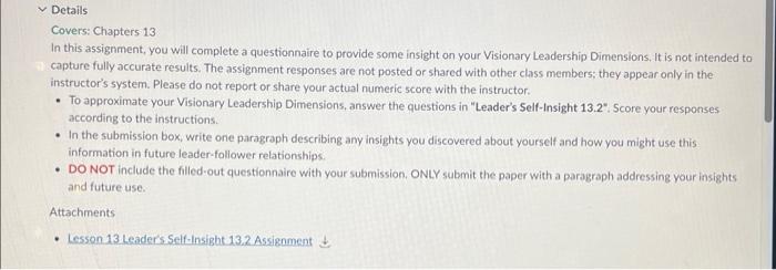 Details Covers: Chapters 13 In this assignment,