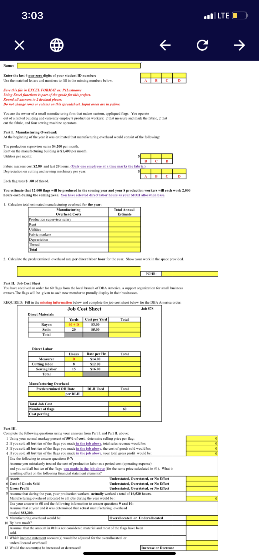 a=2 b=7 c=3 d=5 3:03 Il LTE O X k C Name: Enter