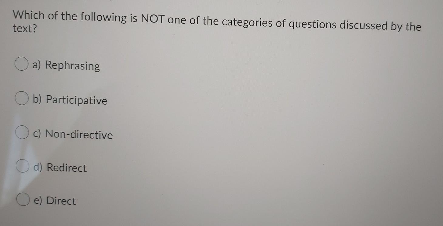 44 Which of the following is NOT one of the